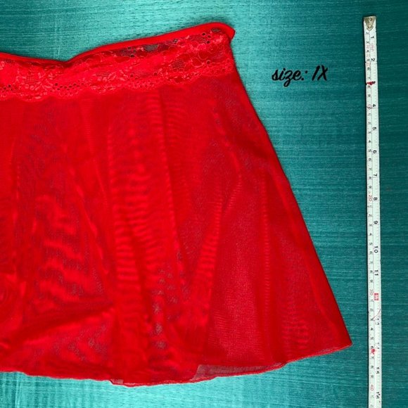 *NEW* Sexy Lace Lingerie QUEEN WOMAN PLUS 1X 2X 3X 4X 5X Halter Chemise Thong - Picture 6 of 16